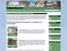 Tablet Screenshot of campsitesandcaravanparks.com